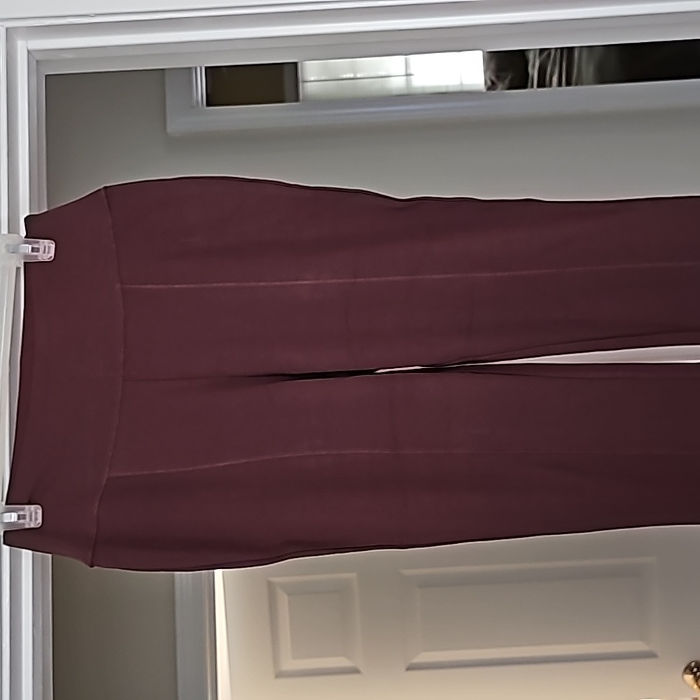 NWT, The Drop Chocolate Brown Uma Ponte pull-on split hem leggings, Size Medium - Picture 12 of 14